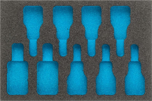 Hazet 2-Komponenten Weichschaum-Einlage, für 163-271/9, 992/9, Abmessungen / Länge: 172 mm x 114 mm Ordnungssystem Größe: 1/9 (172 x 114 mm), 163-271L