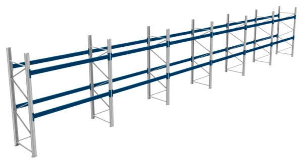 BITO Palettenregal P2 3005x1100x17100 Komplettregal, 2E, 800 RAL5010 U, 56418