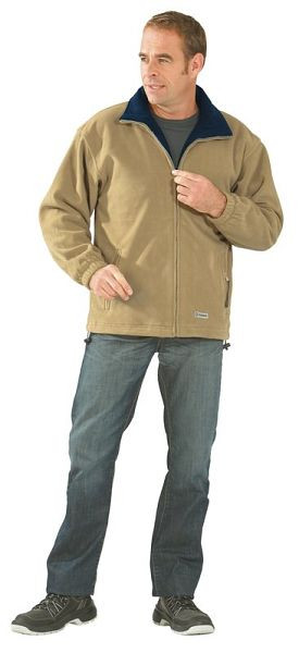 Planam Outdoor Stream Fleecejacke, camel/marine, Größe S, 0348044