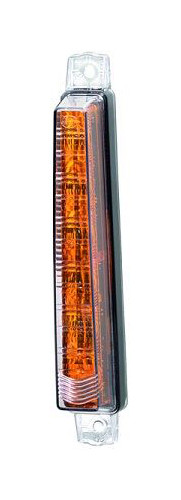 HELLA Blinkleuchte, LED, 24V, Anbau/geschraubt, ECE, Lichtscheibenfarbe: glasklar, Stecker: offene Kabelenden, vorne, 2BA 012 846-237