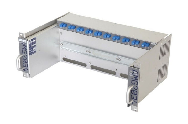 AMG Systems Baugruppenträger für AMG Hutschienengeräte, ausziehbar, 4HE, 19", 1 x 12VDC, 1 x 56VDC, AMG2034-1256-DD