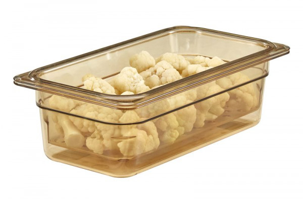 Cambro H-PAN™ Hitzebeständige GN-Behälter GN1/3-100, 3,6 Liter, Bernstein, VE: 6 Stück, 34HP150