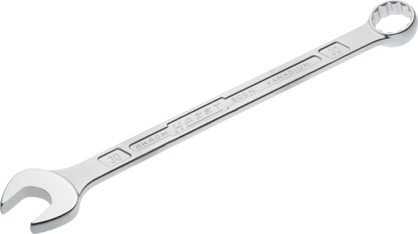 Hazet Ring-Maulschlüssel, Außen-Doppel-Sechskant-Tractionsprofil, 30 mm, 600N-30