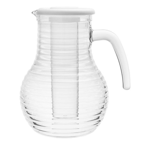 Olympia Kristallon Krug mit Kühlrohr Polycarbonat Geriffelt 1600ml, HC357