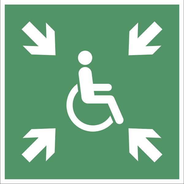 Moedel Vorläufige Evakuierungsstelle, Aluminium, 600x600 mm, 104331