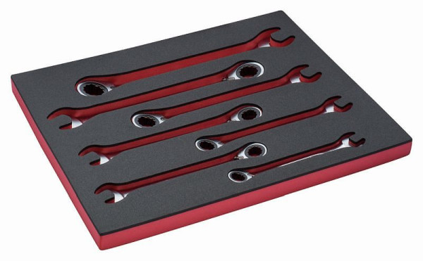 Bahco 3/3 Einlage, Knarren-Ring-Maulschlüssel, 7-teilig, FF1A3002
