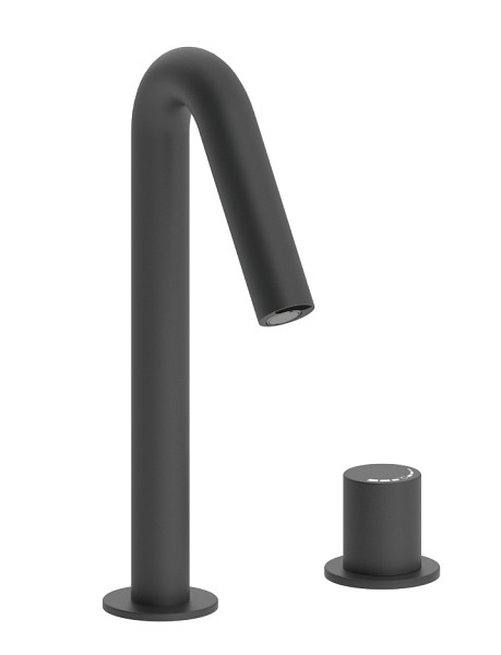 Benkiser Sintra, Elektronik Waschtisch-Armatur mit Sensor im Auslauf und separater Mischeinheit für 9V Netzbetrieb, Schwarz, 1996263-F02