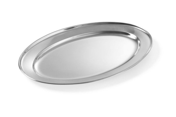 Hendi Serviertablett, oval, 220 x 300 mm, Edelstahl, 404201