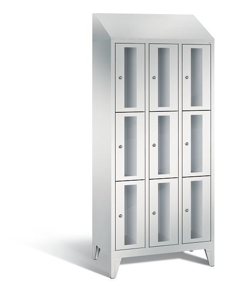 C+P Schließfachschrank Classic, H1850xB900xT500mm, Farbe: Lichtgrau, 8010A303 S10016