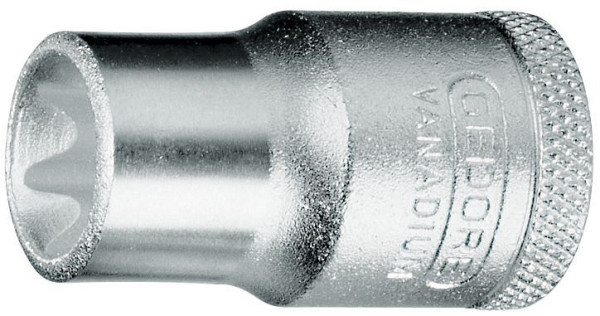 GEDORE Steckschlüsseleinsatz 1/2'', E18, für Außen-Torx Schrauben, 6194500