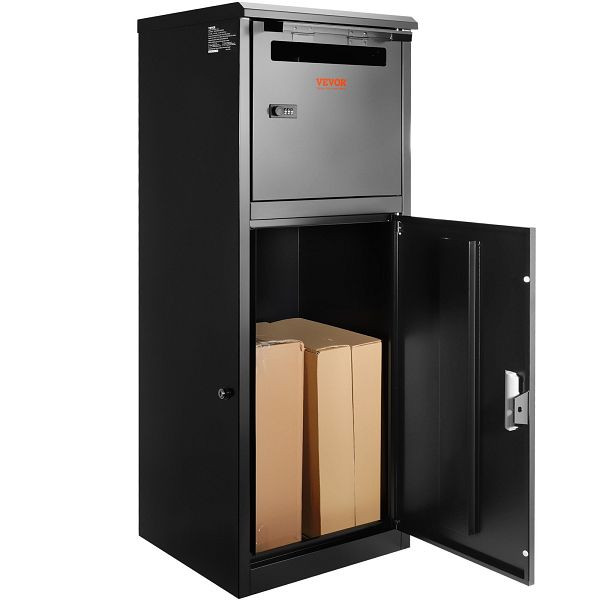 VEVOR Paketbriefkasten 41,2x40,1x110,5cm Paketbox Stahl Paletkasten 50kg, BGXDXGLDS44INQOU9V0