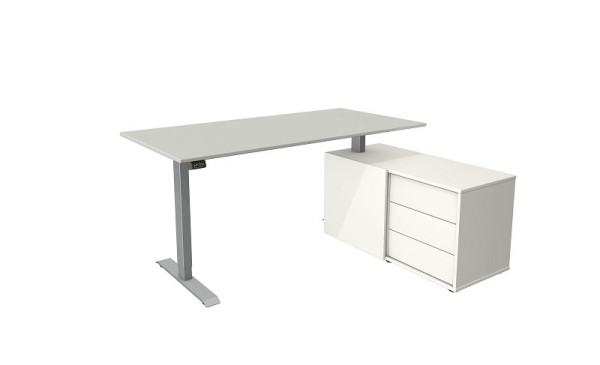 Kerkmann Komplettarbeitsplatz Move 1, silber/lichtgrau, 10221011