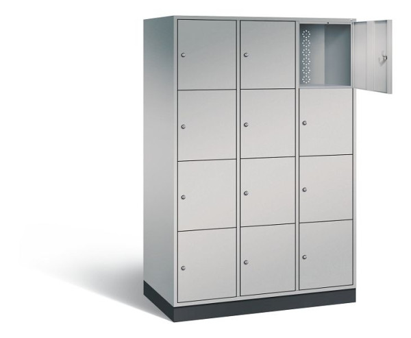 C+P XL-Schließfachschrank Intro, H1950xB1220xT590mm, Farbe: Weißaluminium, 8470-303 S10008