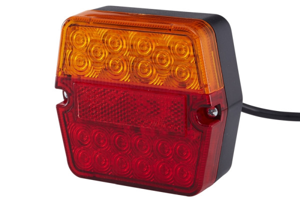 HELLA VALUEFIT Heckleuchte, Valuefit, LED, 24/12V, Anbau/geschraubt, Lichtscheibenfarbe: rot/gelb, offene Kabelenden, links/rechts, 2VB 357 023-011