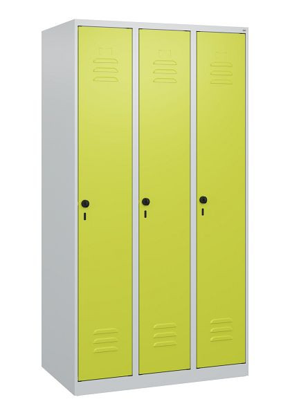 C+P Umkleidespind Classic PLUS, 3 Abteile, 1700x900x500mm, 7035/0024, Drehriegel, 0800007-30 S10009