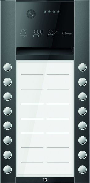 TCS Türkontrollsystem PES PRO Video Außenstation 16T 2 Spalten AP RAL7016 anthrazitgrau, AVA620216-0017