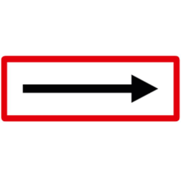 Stein HGS Hinweisschild, Richtungspfeil, 148x420mm /RA2/Flachform 2mm, hwsb06014422p