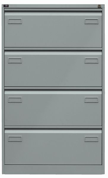 Bisley LIGHT Hängeregistraturschrank, doppelbahnig 4 HR-Schubladen, silber, CDF4355