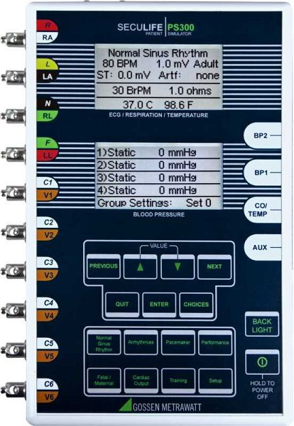 Gossen Metrawatt SECULIFE PS300 Universal-Patienten-Simulator zur Prüfung von Patientenmonitoren, M695N