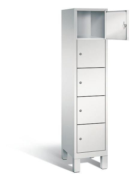 C+P Schließfachschrank Evolo, H1850xB420xT500mm, Farbe: Lichtgrau, 48010-125 S10000