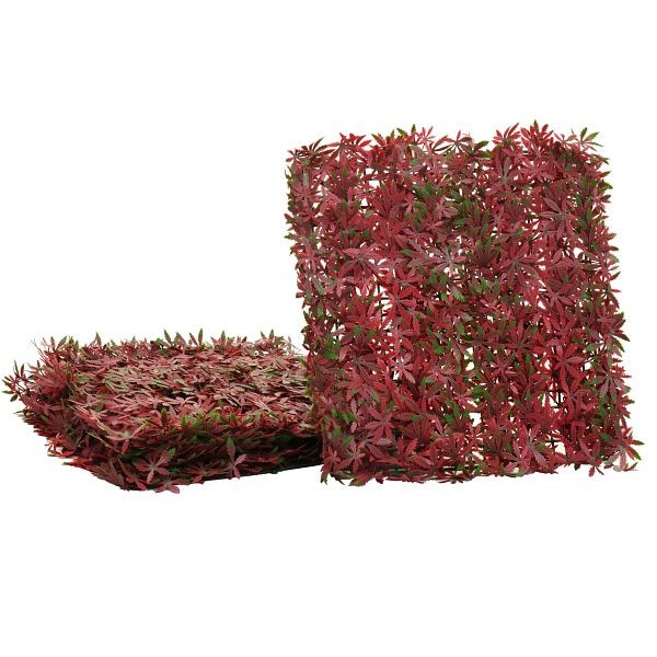 Mendler Wandfliese HWC-L78, Sichtschutz Windschutz Verkleidung für Terrasse/Balkon, 4x je 50x50cm = 1m², Ahorn rot, 117648