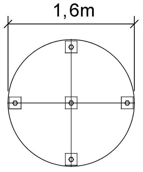 Hammerbacher Meeting Tischsystem K-Serie Set K7, ø 160 cm, 4x VKP91, 5x VSTFK, Ahorn, VSETK7/3/C