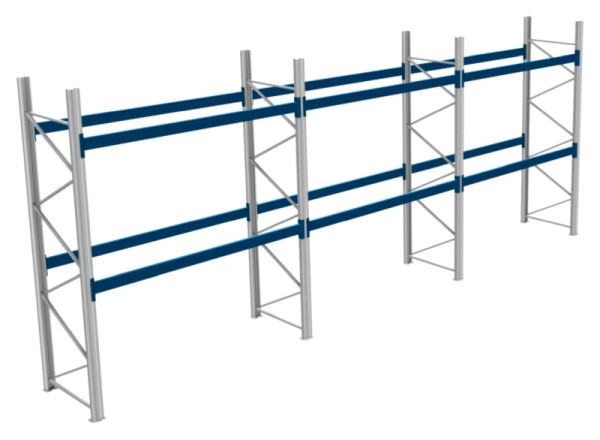 BITO Palettenregal P2 3505x1100x8600 Komplettregal, 2E, 800 RAL5010 U, 56427