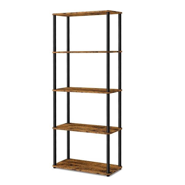 SONGMICS Bücherregal, Vintagebraun, 60x23,8x139 cm, LLS165K01