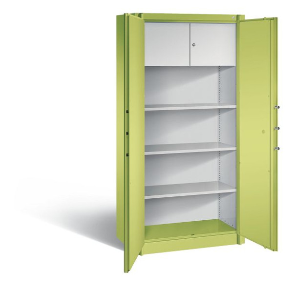 C+P Feuerschutzschrank Certos, H1950xB930xT500mm, Farbe: Viridingrün / Viridingrün, Klinkengriff, 4 OH, 1170-100 S10181