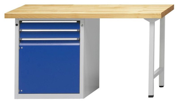 ANKE Werkbänke Kombiwerkbank, Modell 802 V, 1500 x 700 x 900 mm, RAL 7035/5010, BMP 50 mm, 410.319