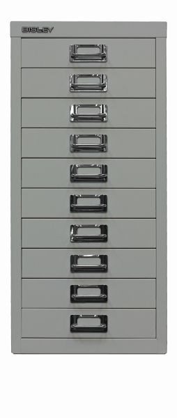 Bisley MultiDrawer, 29er Serie, DIN A4, 10 Schubladen, lichtgrau, L2910645