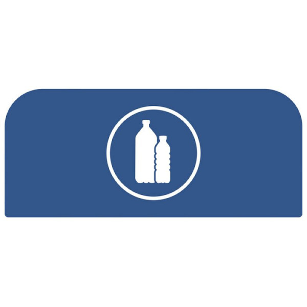 STEIN HGS Configure Recycling-Station Hinweistafel Kunststoff, blau, 57 Liter, BE, 84084.0005