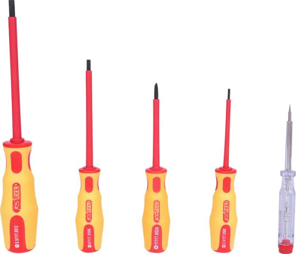 KS Tools ERGOTORQUE VDE Schraubendreher-Satz, PH+Schlitz, 5-teilig, 117.0540