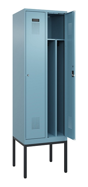 C+P Spind Evolo PLUS, Gestell, 2 Abteile, 2120x600x500mm, 0010/0010, Verschluss Zylinderschloss, 0490307-20F S10048