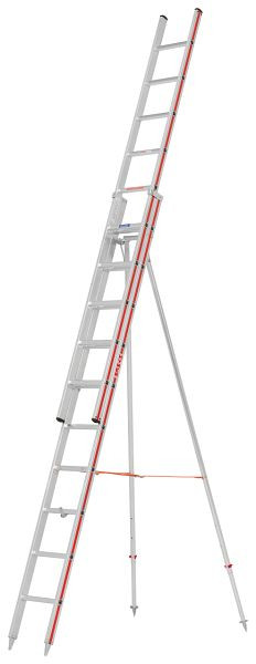 HYMER Obstbaumleiter, zweiteilig nach DIN 68363, 2x10 Sprossen, Länge eingefahren 3,12 m / ausgefahren 5,35 m, 305020