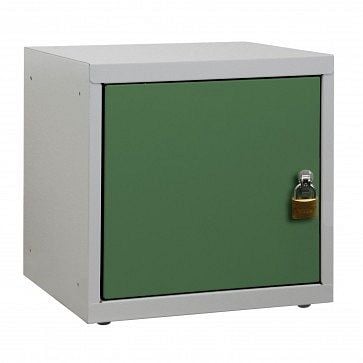 ADB Wertfach-Schließfach, Maße Korpus LxBxH 400x400x400 mm, Farbe Korpus: grau/grün, RAL 7035/6011, 41211