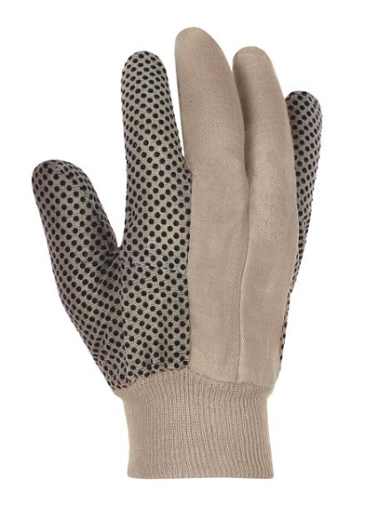 teXXor Baumwollhandschuhe "KÖPER" mit schwarzen Noppen Größe: 10, VE: 300 Paar, 1890-10