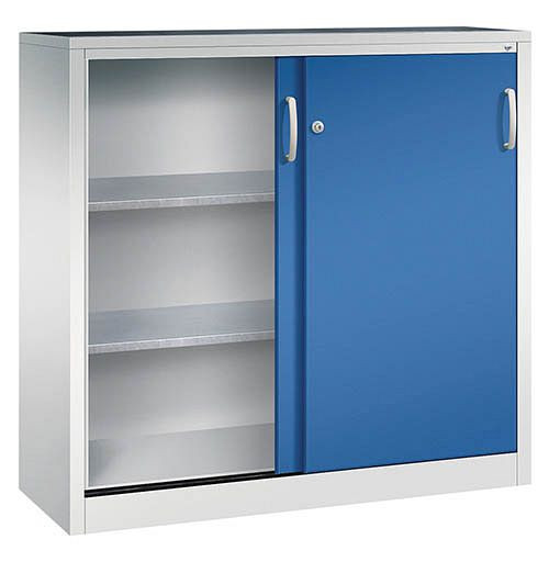 Bedrunka+Hirth Schiebetürenschrank mit Druckzylinderschloss, Maße in mm (BxTxH): 1600 x 500 x 1000, 04.255.16H10