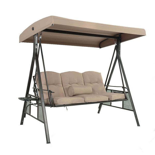 HOME DELUXE Hollywoodschaukel DESCANSO - Farbe Beige, 35685