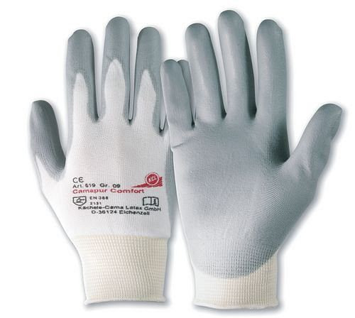 KCL Handschuhe Camapur Comfort, mit zusätzlicher PU-Beschichtung, Kategorie II, Größe 9, VE: 10 Paar, 158141