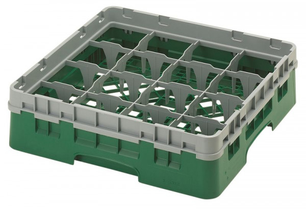 Cambro Spülkorb mit 16 Fächern Camrack® 9,2 cm maximale Höhe, Farbe: Flaschengrün, 16S318119