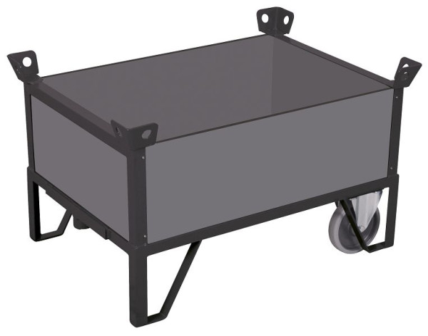 VARIOfit Rollplatte mit 4 Wänden, Ladefläche: 1.175 x 775 mm, RAL 7016 anthrazitgrau, zu-1123/AG