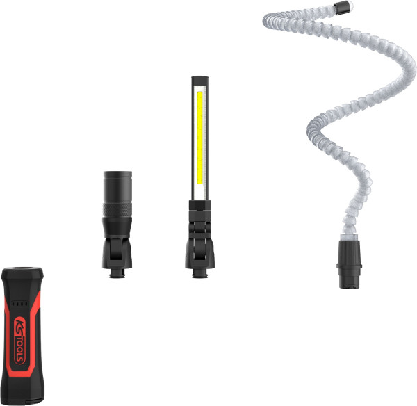 KS Tools eQi UltimateBEAM 3in1 Quick-Lock Arbeitsleuchten-Set, 4-tlg, 150.4600