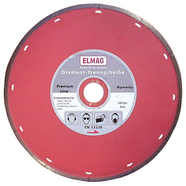 ELMAG Diamantscheibe 230 mm, PREMIUM LINE - TWISTER (Bohrung: 22,2 mm), 61590