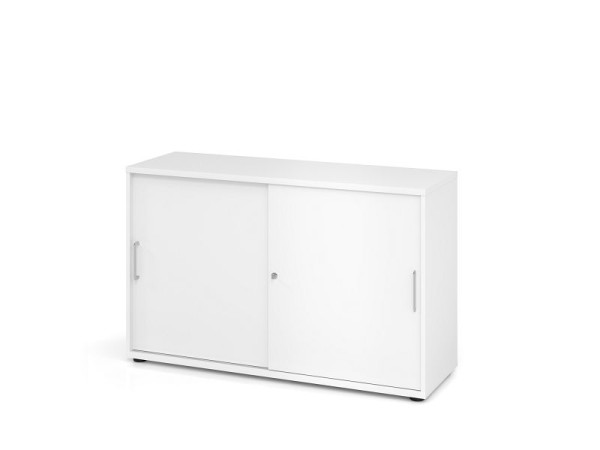 Hammerbacher Schiebetürschrank 1752S BS, 2 OH, Korpus: Weiß / Front: Weiß, 120 x 40 x 74,8 cm (BxTxH), V1752S/W/W/BS