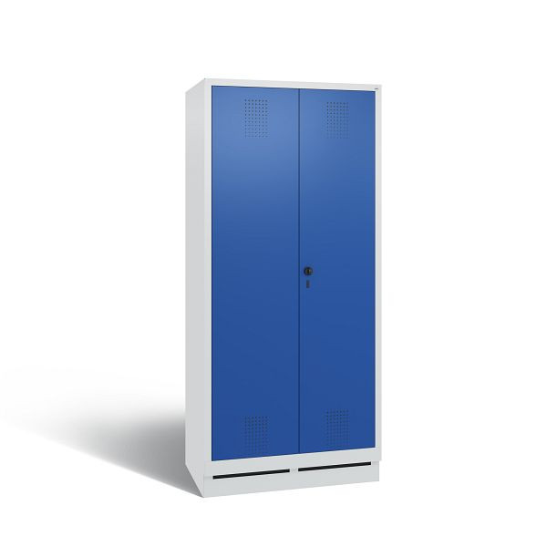 C+P Spind Evolo, 2 Abteile, H1800xB810xT500 mm, Grau/Enzianblau, 48022-22 S10004