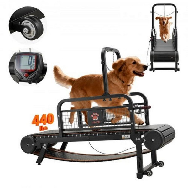 VEVOR Hundelaufband 1750x510x1360 mm, für kleine/mittelgroße Hunde bis 199,58 kg, stufenlose Geschwindigkeit, Bremse & Rollen, FDDGGPBJZXQM2XF9I001V9