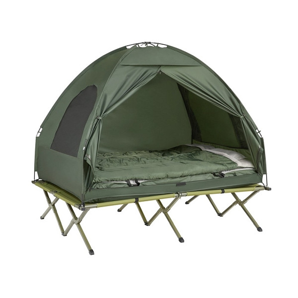 SoBuy Campingzelt für 2 Personen Grün 193x145x185cm, Funktional, OGS32-L-GR