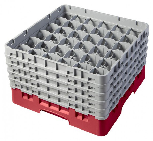 Cambro Spülkorb mit 36 Fächer Camrack® 25,7 cm Rot, 36S958163