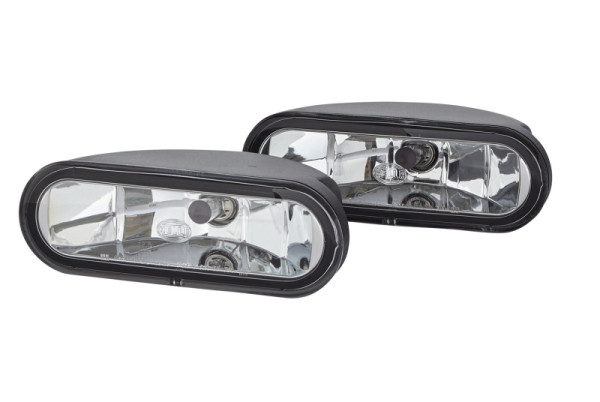 HELLA FF/Halogen-Fernscheinwerfersatz, FF 75, 12V, Referenz: 12.5, Anbau, ECE/CCC, transparent, 4-polig, links/rechts, Set, 1FA 008 284-811